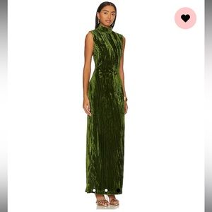 NBD Velvet Backless Dress in Juniper Green. Size M. Worn once. Smoke free.